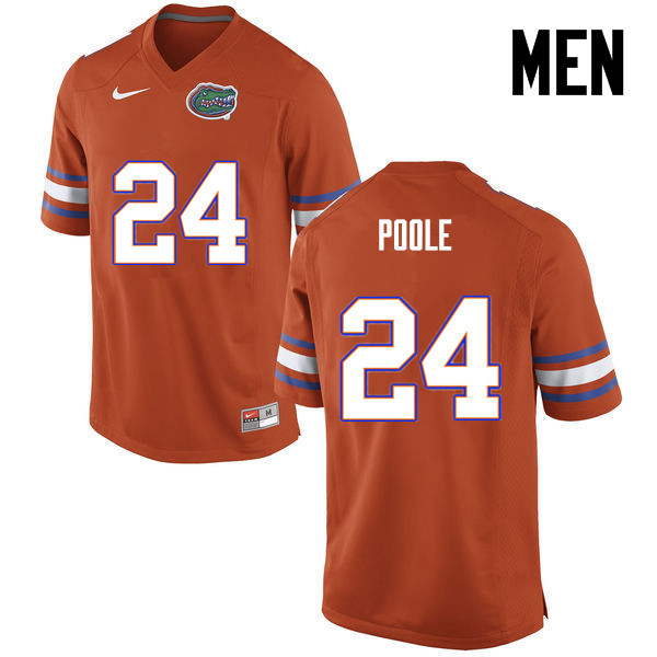 Men Florida Gators #24 Brian Poole College Football Jerseys-Orange - Click Image to Close